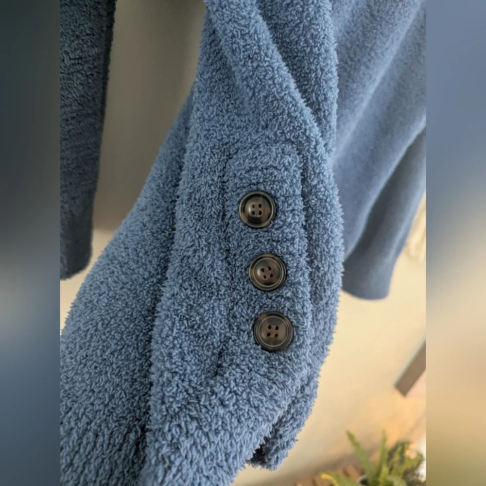 Ricki's Cozy Blue Crew Neck Sweater - Picture 4 of 5